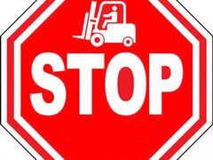 Eticheta urmariti semnul de podea pentru stivuitoare